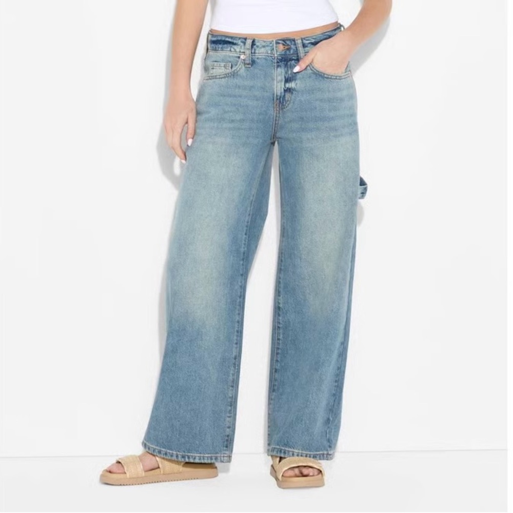 NWT Women’s Wild Fable Low Rise Baggy Jean, Sz 6, Rigid Denim